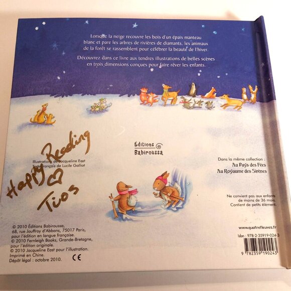 Children's pop-up book French (Paris) "AU PAYS DES HIVERS TENDRES" HC - Exel Con - Picture 2 of 9